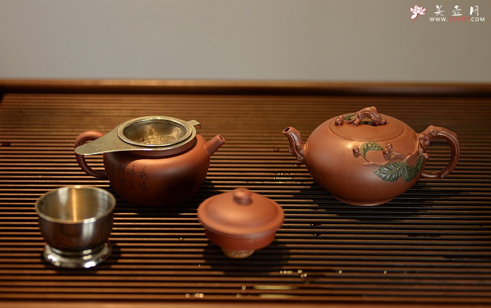 紫砂壶图片：美壶定制赠品活动 茶盘必备 不锈钢漏斗套组 - 美壶网