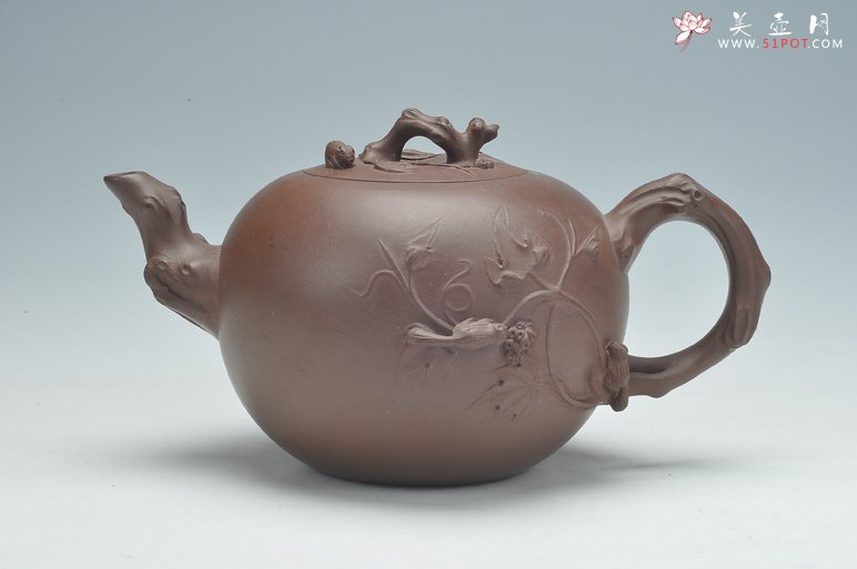 紫砂壶图片：松鼠葡萄壶 - 美壶网