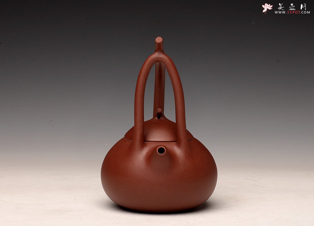 紫砂壶图片：张悦全手工新品 匏瓜提梁 颇有难度 精美之作  - 美壶网
