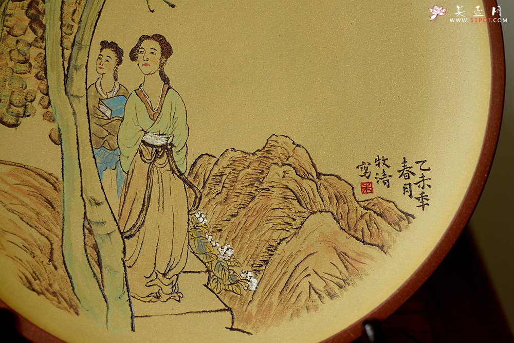 紫砂壶图片：朱牧清作品 挂盘 装饰新意 韵味十足 - 美壶网