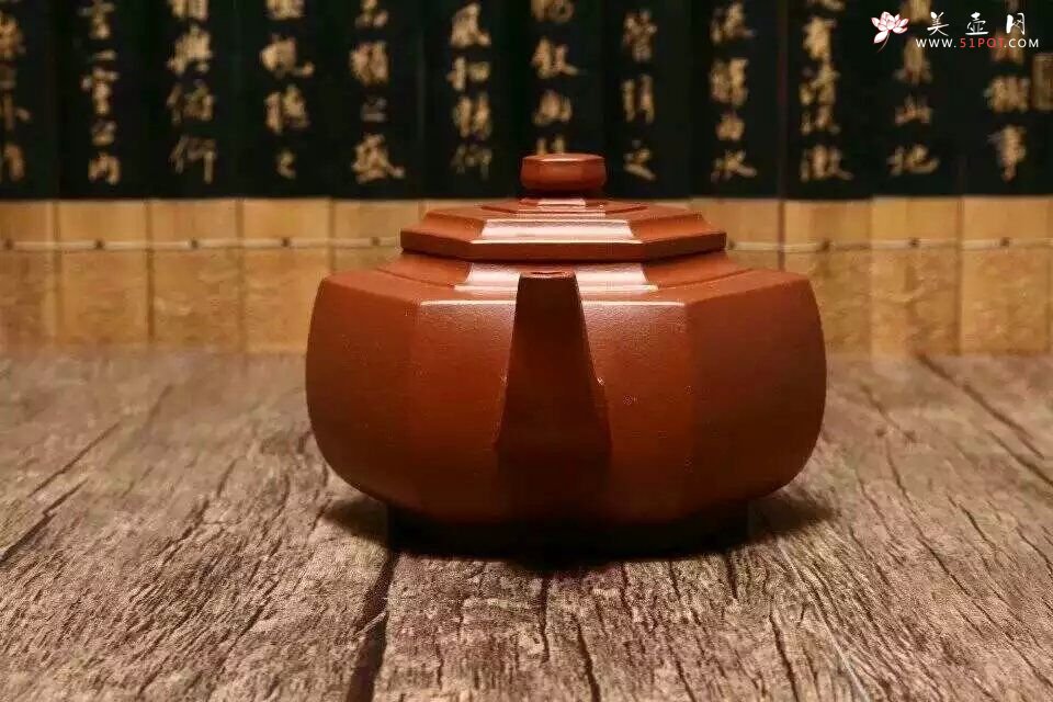 紫砂壶图片：六方雪华 - 美壶网