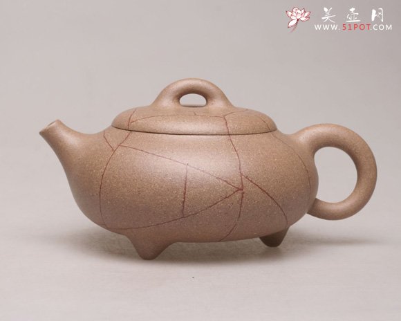 紫砂壶图片：冰纹石瓢 - 美壶网