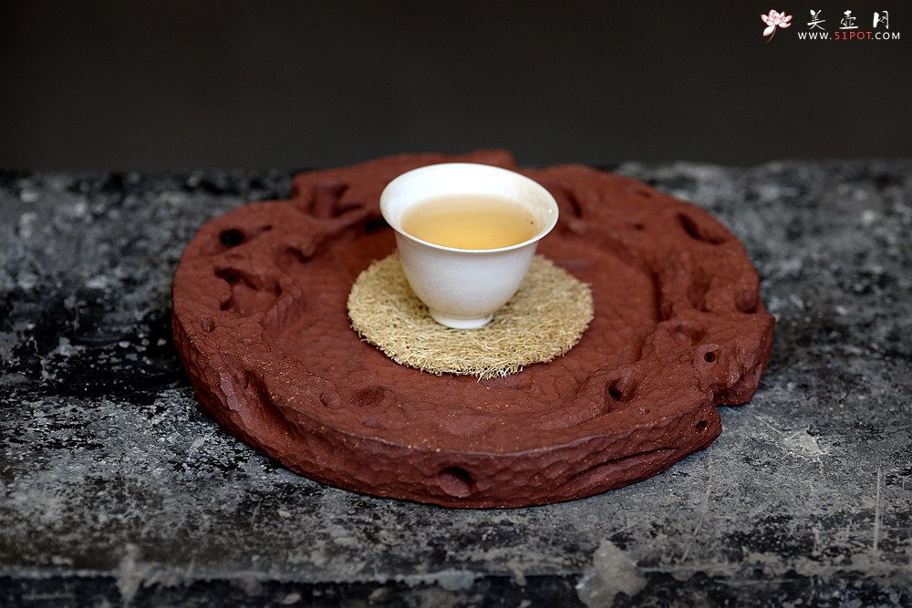 紫砂壶图片：美壶特惠 造型新颖~~非常好玩 全手工太湖石干泡台 - 美壶网