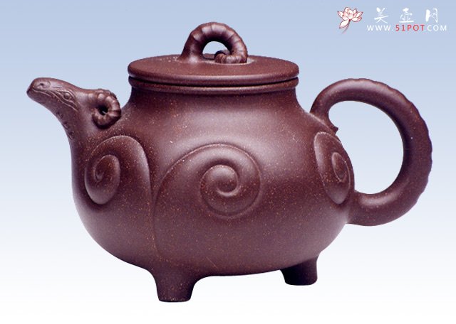 紫砂壶图片：三羊如意 - 美壶网