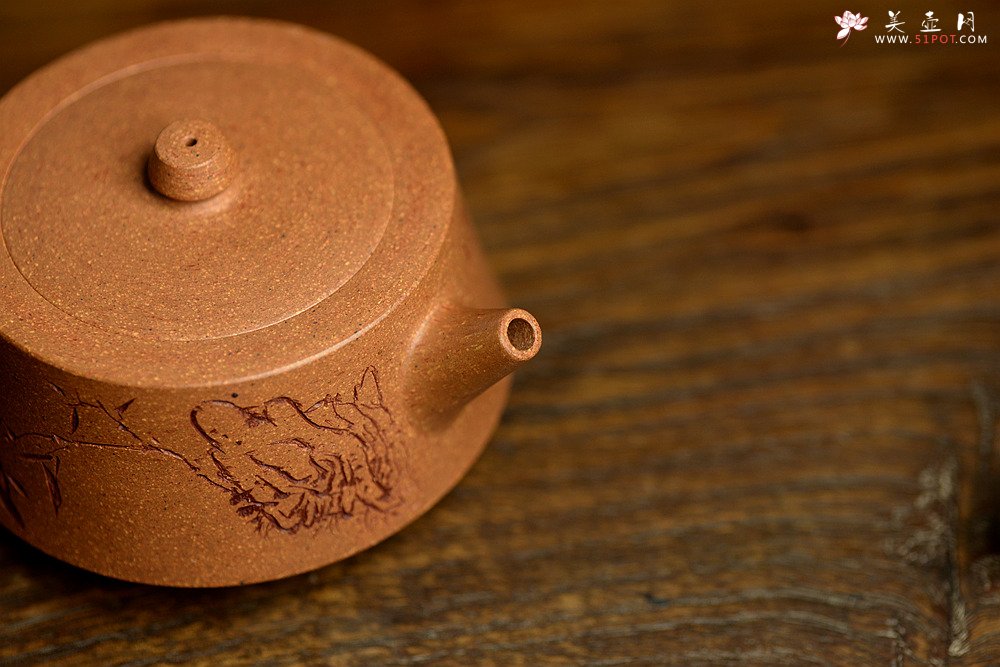 紫砂壶图片：朱牧清新品 古朴文气 线条流畅 精致作品 柱础 - 美壶网