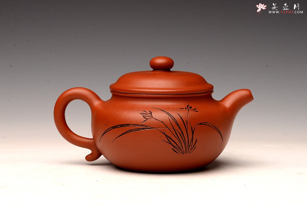 紫砂壶图片：张听钢装饰 传统实用 全手朱泥仿古 优质朱泥 - 美壶网