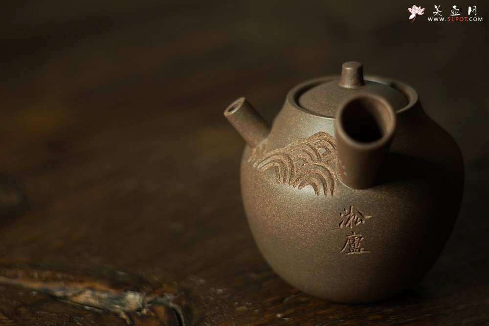 紫砂壶图片：淞庐出品 全手佳作 文气十足~ 云水禅心急须 炮嘴独孔 - 美壶网