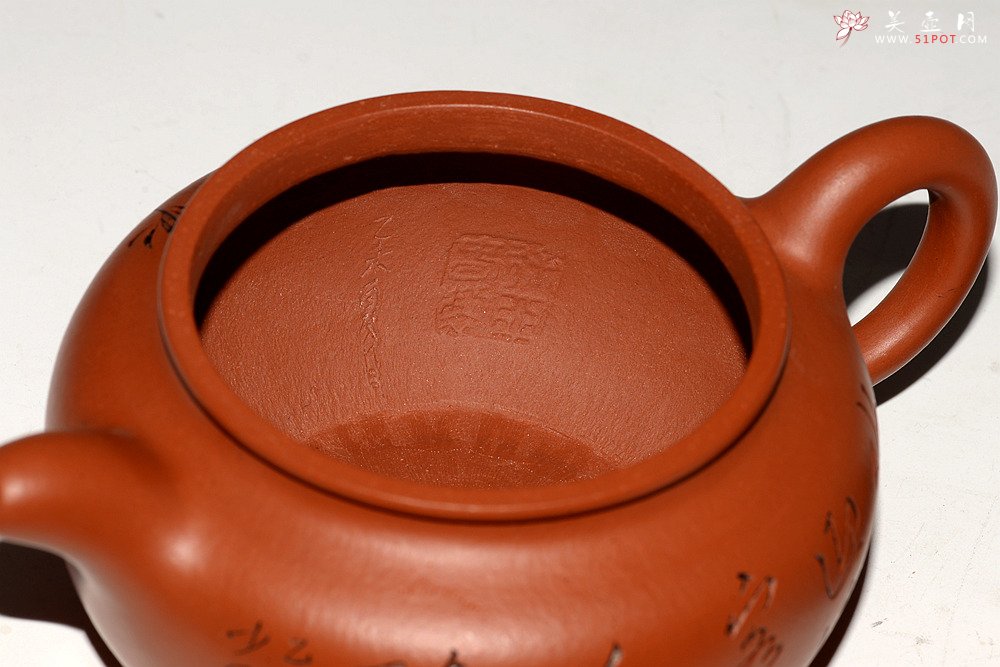 紫砂壶图片：张听钢装饰 传统实用 全手朱泥仿古 优质朱泥 - 美壶网