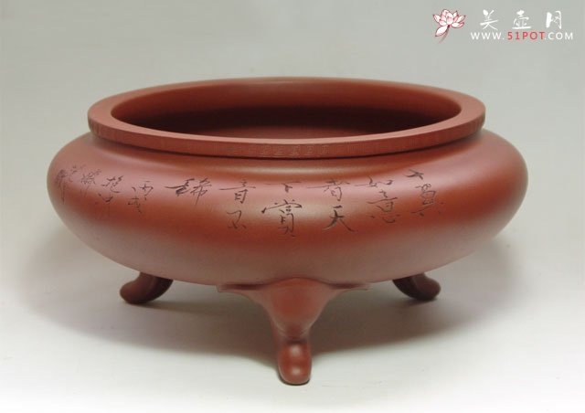 紫砂壶图片：吉祥水洗范曾画 - 美壶网