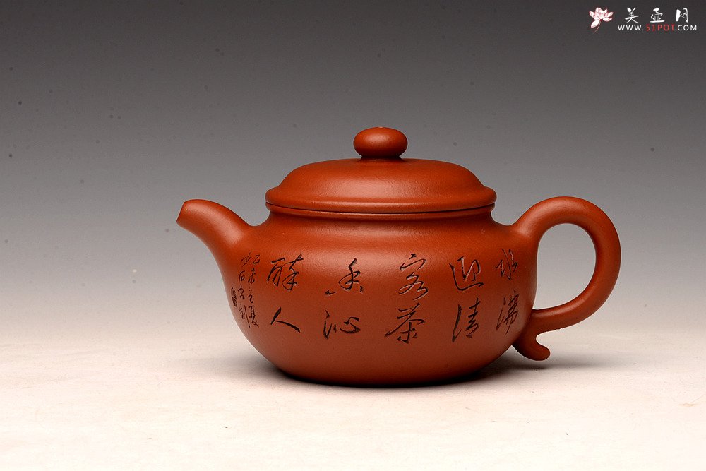 紫砂壶图片：张听钢装饰 传统实用 全手朱泥仿古 优质朱泥 - 美壶网