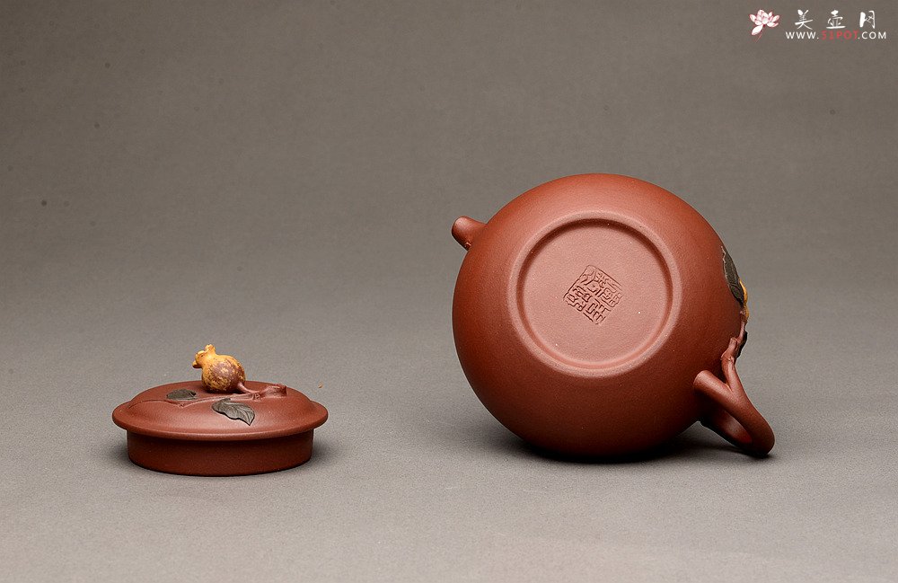 紫砂壶图片：周路健全手新作 春华秋实之仿古 逼真生动 - 美壶网