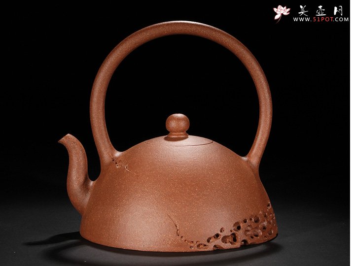 紫砂壶图片：清波提梁壶 - 美壶网