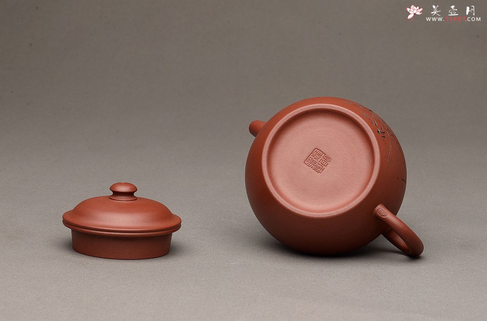 紫砂壶图片：高路装饰 詹黎明全手作品 线轮 炮管直流 杀茶利器  - 美壶网