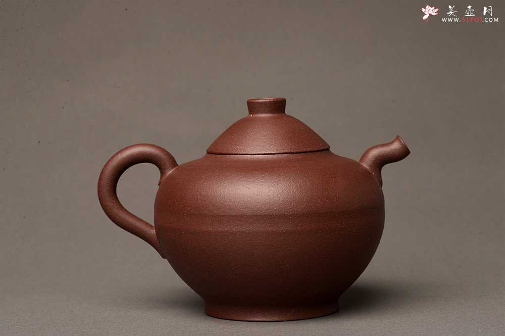 紫砂壶图片：詹黎明全手新作 古朴稳重 颇具个性 陶瓮 做工精致 - 美壶网