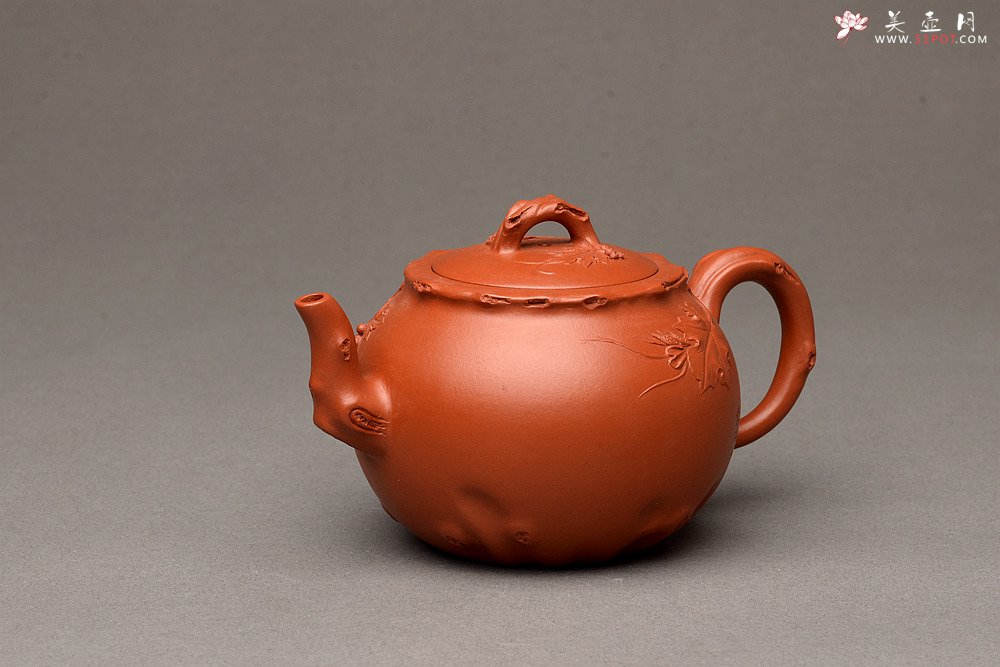 紫砂壶图片：朱牧清新品 葡萄壶 实用花货 原矿赵庄朱泥 难度颇大 - 美壶网