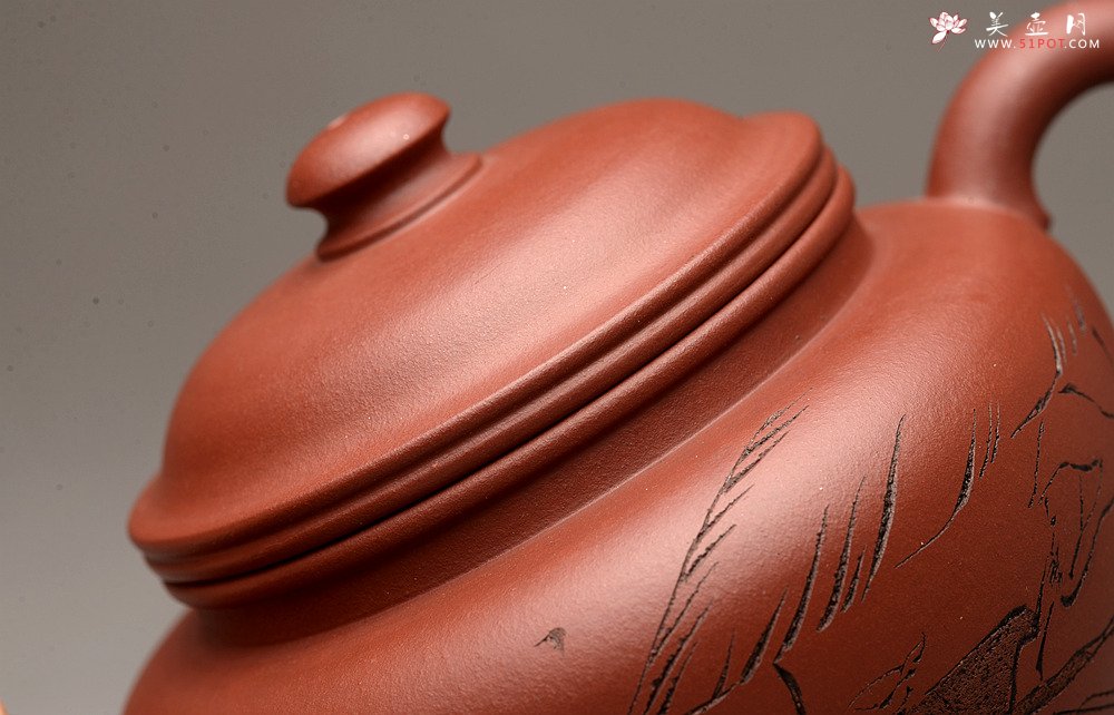 紫砂壶图片：高路装饰 詹黎明全手作品 线轮 炮管直流 杀茶利器  - 美壶网