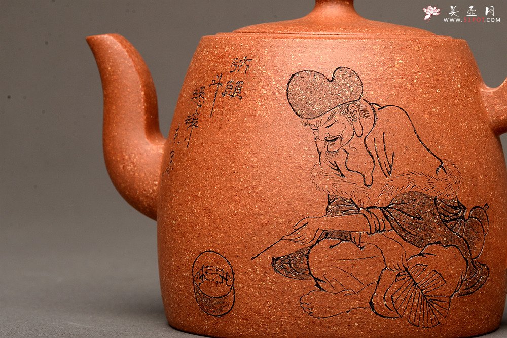 紫砂壶图片：祝福无限 壶势巍巍 刚毅圆润 全手高升壶 优质降坡泥 - 美壶网