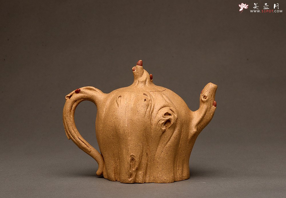 紫砂壶图片：刘秀全手经典新品 自然生动  古朴之味~~全手树魂 - 美壶网