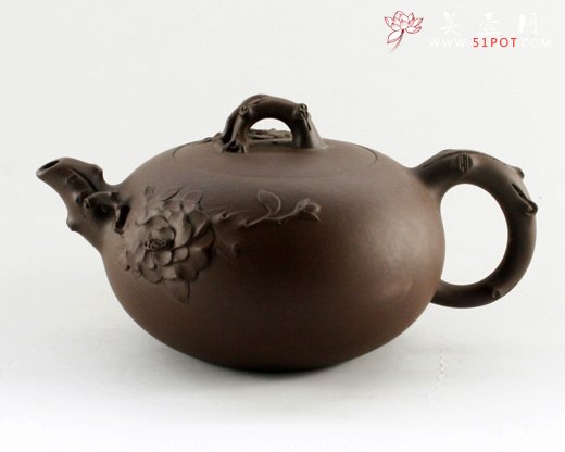紫砂壶图片：高贵牡丹 - 美壶网