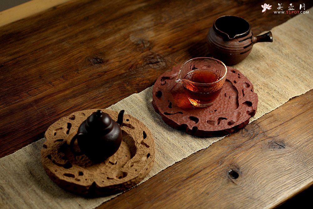 紫砂壶图片：美壶特惠 造型新颖~~非常好玩 全手工太湖石干泡台 - 美壶网