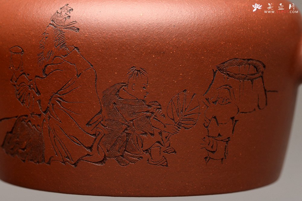 紫砂壶图片：詹黎明全手新品 高路精心装饰 文气雅致  做工精致 全手相知 - 美壶网