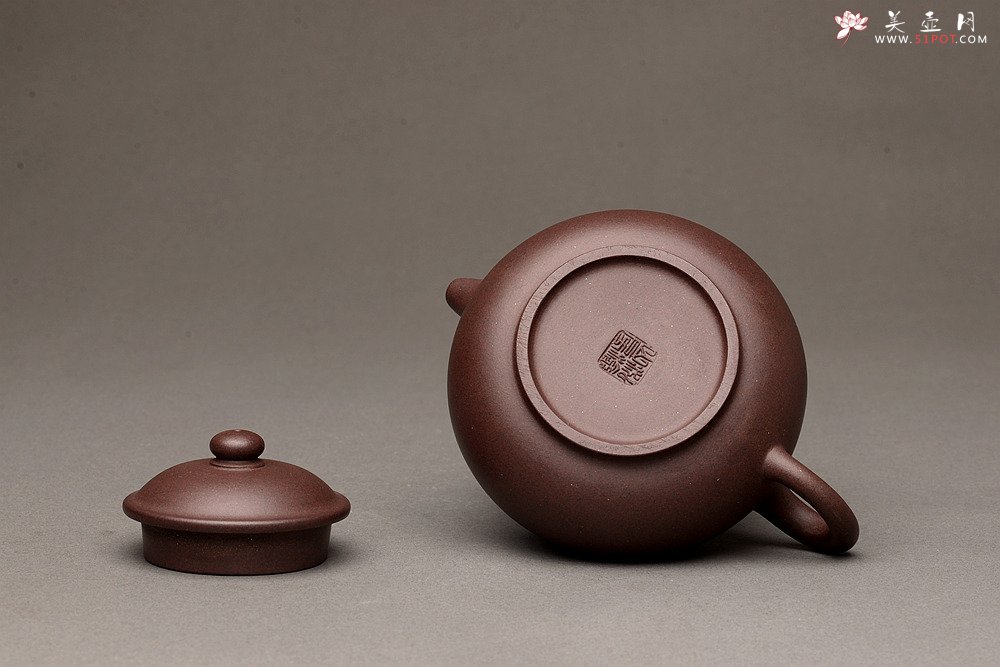 紫砂壶图片：美壶特惠 泓渝山房新品 扁潘壶 有趣实用 - 美壶网