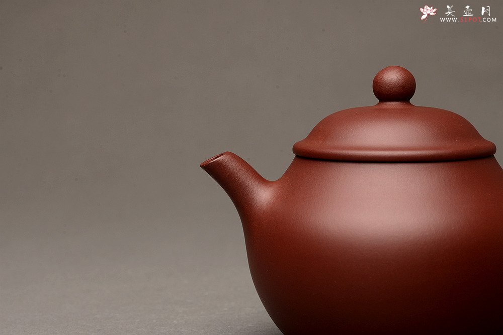 紫砂壶图片：美壶特惠 经典实用 潘壶 优质枣红泥 极易泡养 - 美壶网