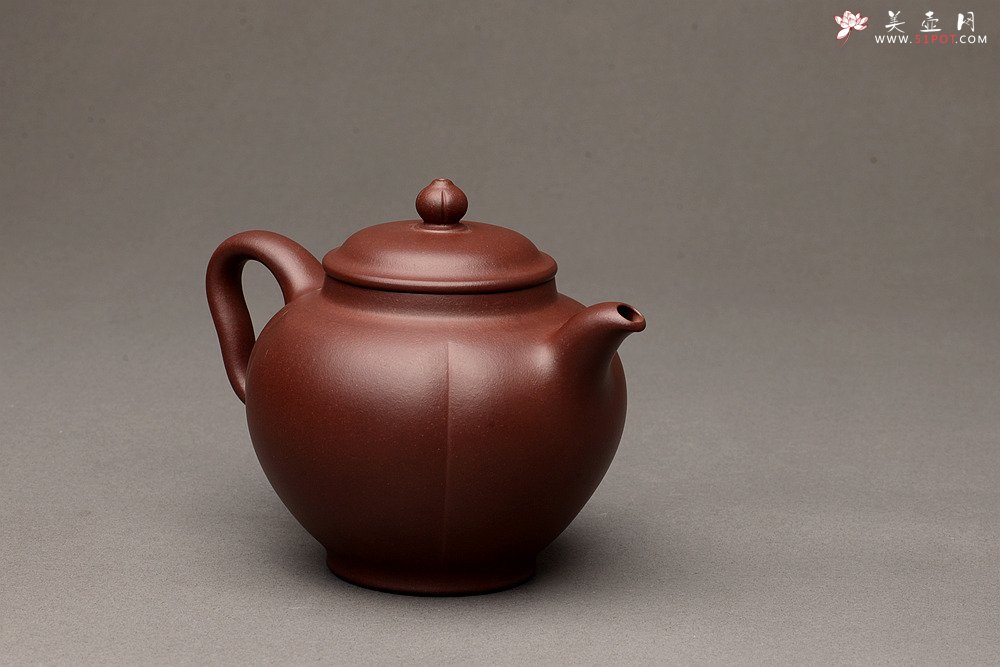 紫砂壶图片：陈进全手新作 大虚极 筋囊器型 难度之大 挺拔优雅 - 美壶网