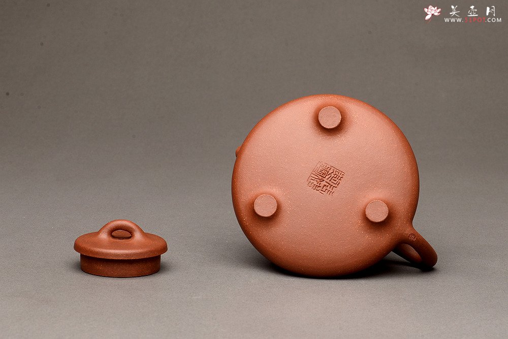 紫砂壶图片：张听刚装饰 精品紫泥调砂 周斌全手子冶石瓢 精工 - 美壶网