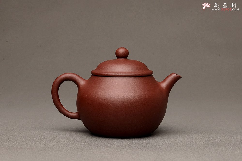 紫砂壶图片：美壶特惠 经典实用 潘壶 优质枣红泥 极易泡养 - 美壶网