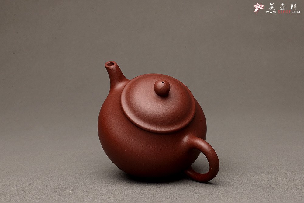 紫砂壶图片：美壶特惠 经典实用 潘壶 优质枣红泥 极易泡养 - 美壶网