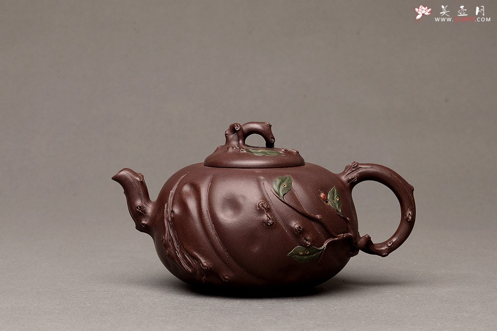 紫砂壶图片：灵秀俊美 自然清趣 玉露 典雅大气 原创作品孙伟强张新亚合作 - 美壶网