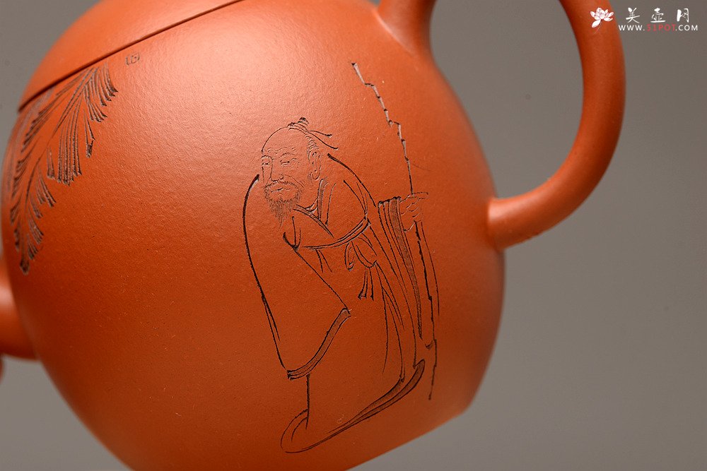 紫砂壶图片：徐亚春新品 优质朱泥 秀气可人 元静 游心堂主人装饰 - 美壶网