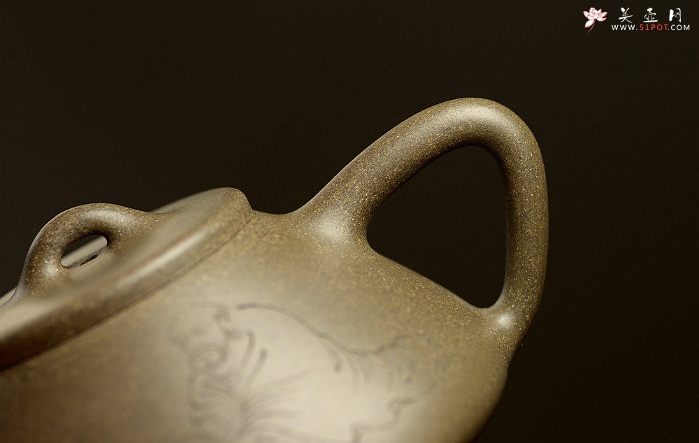 紫砂壶图片：优质青段全手子冶石瓢 骨肉均挺 文气佳品 国师和石装饰 - 美壶网