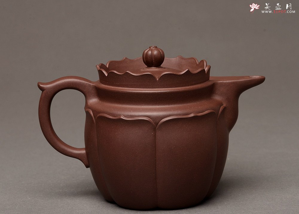 紫砂壶图片：蔡旭伟乙未冬 精美之作 全手莲花僧帽 娴静品茗 书房雅器 - 美壶网