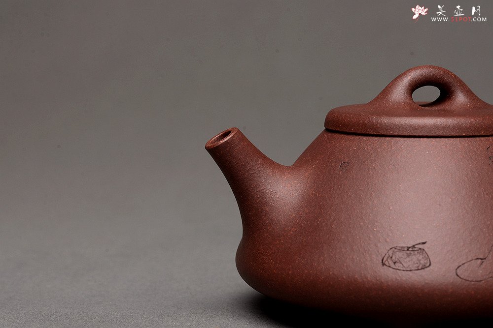 紫砂壶图片：周斌全手作品 游心堂主人精心装饰 子冶石瓢 做工精致 文气佳品 - 美壶网