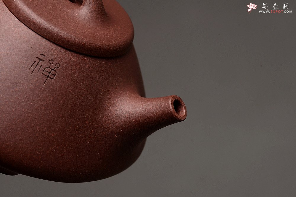 紫砂壶图片：周斌全手作品 游心堂主人精心装饰 子冶石瓢 做工精致 文气佳品 - 美壶网