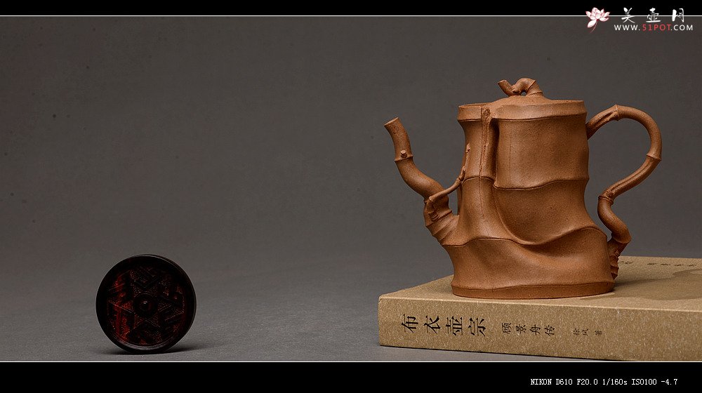 紫砂壶图片：林秀明经典代表作 自然古朴 秀雅竹韵 线条灵动~ 学院风 全手清逸 - 美壶网