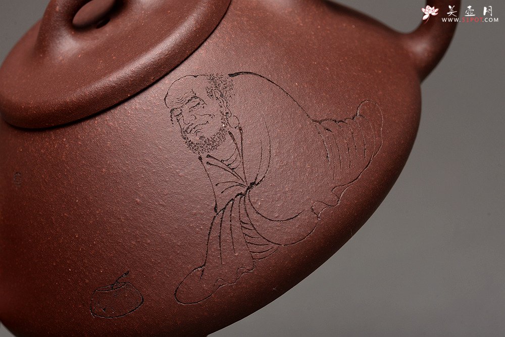 紫砂壶图片：周斌全手作品 游心堂主人精心装饰 子冶石瓢 做工精致 文气佳品 - 美壶网