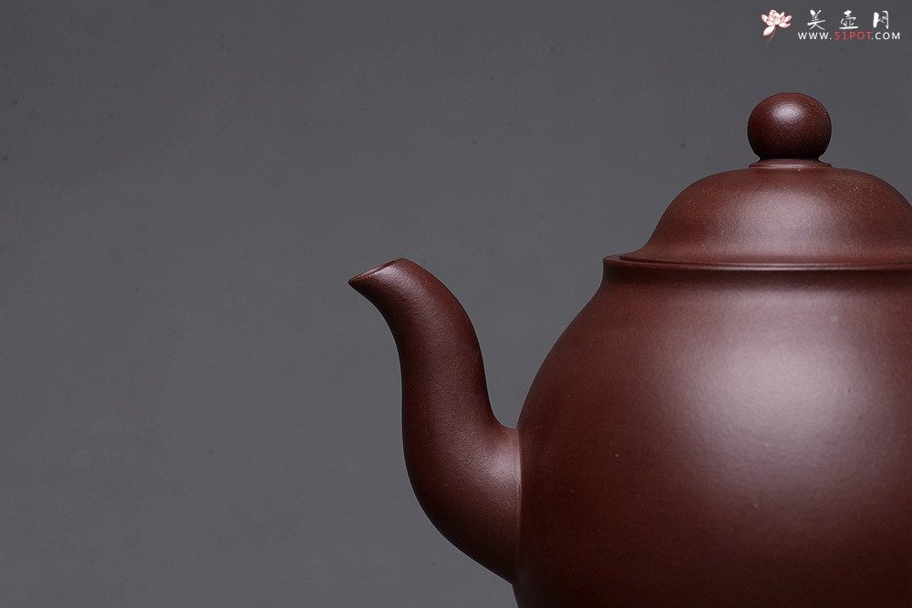 紫砂壶图片：婀娜多姿 柔美秀雅  全手高灯 精品老紫泥 - 美壶网