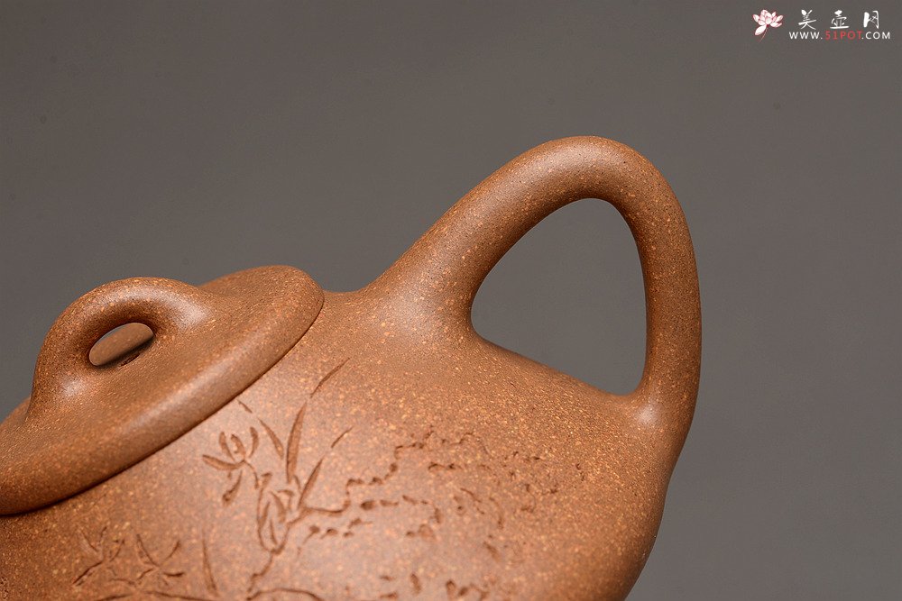 紫砂壶图片：器形周正 文气全手石瓢 骨肉均挺之精品 - 美壶网
