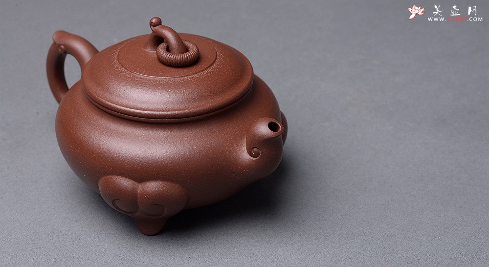 紫砂壶图片：于洪霞全手作品 寓意吉祥 做工精致 俊美实用 三阳开泰 - 美壶网