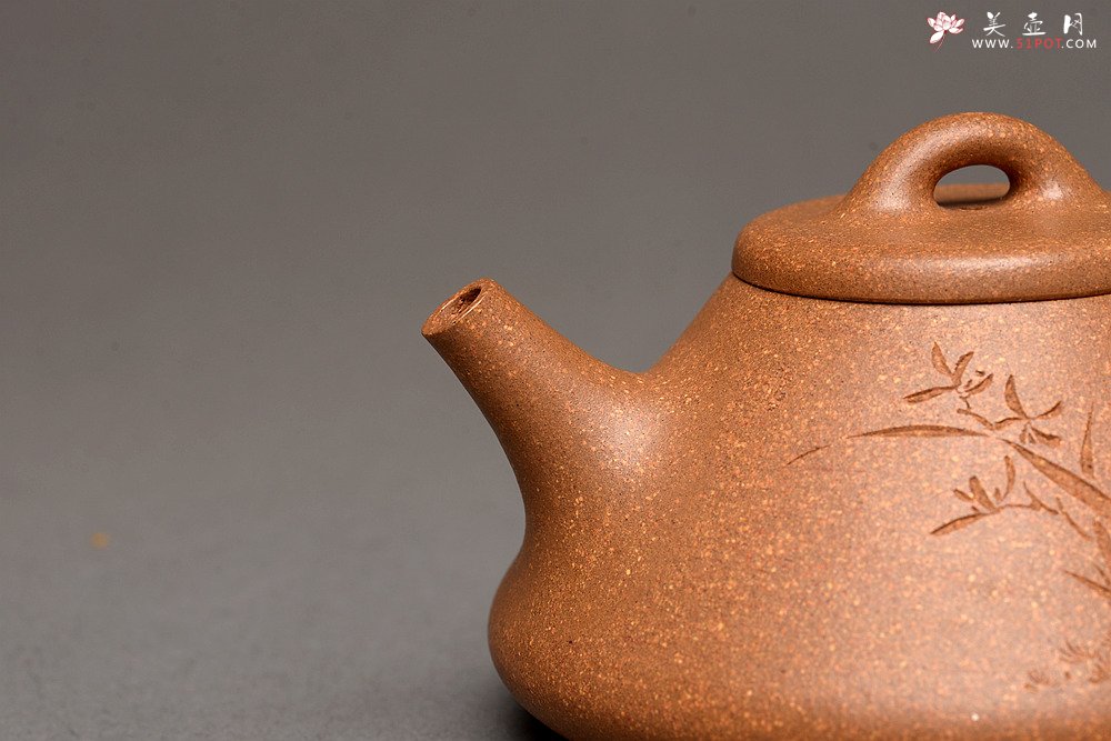 紫砂壶图片：器形周正 文气全手石瓢 骨肉均挺之精品 - 美壶网