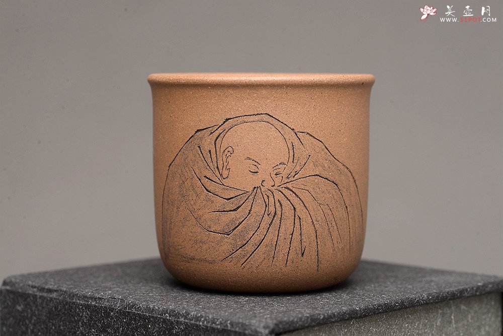 紫砂壶图片：美壶特惠 游心堂主人和知秋合作精刻 高档套组杯 6个一组 送礼自玩佳品~ - 美壶网