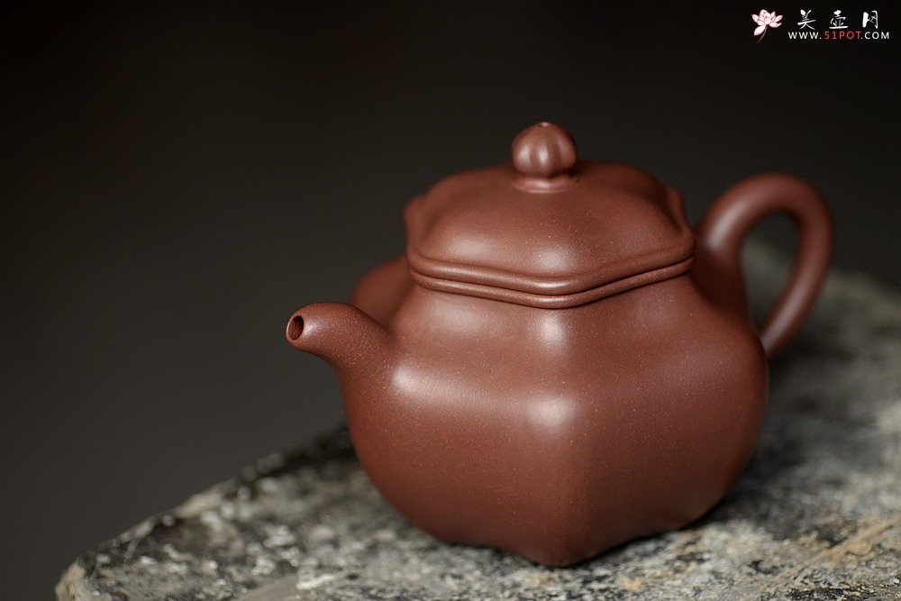 紫砂壶图片：许学军老师经典作品 雍容华贵 气度不凡 全手六角莲子 - 美壶网