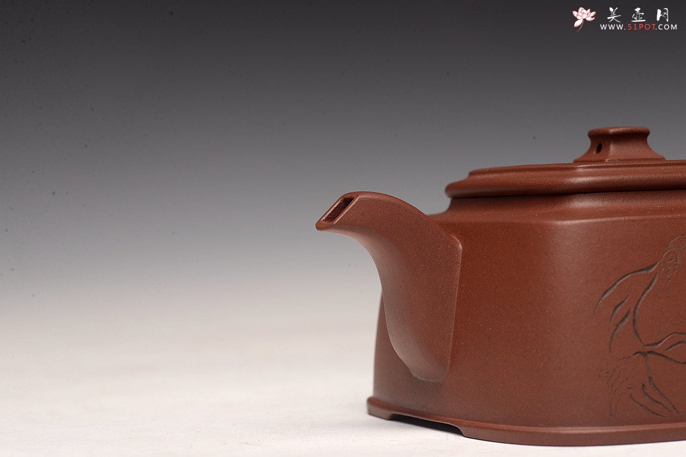 紫砂壶图片：于洪跃全手新品 丙申春 稳重大方 矮四方 游心堂装饰 - 美壶网