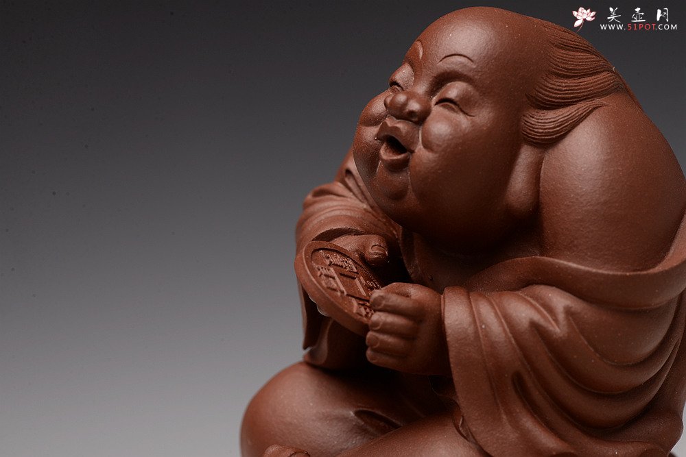 紫砂壶图片：王健徒弟刘祥新作 奢侈用料底槽青 刘海戏金蟾  - 美壶网