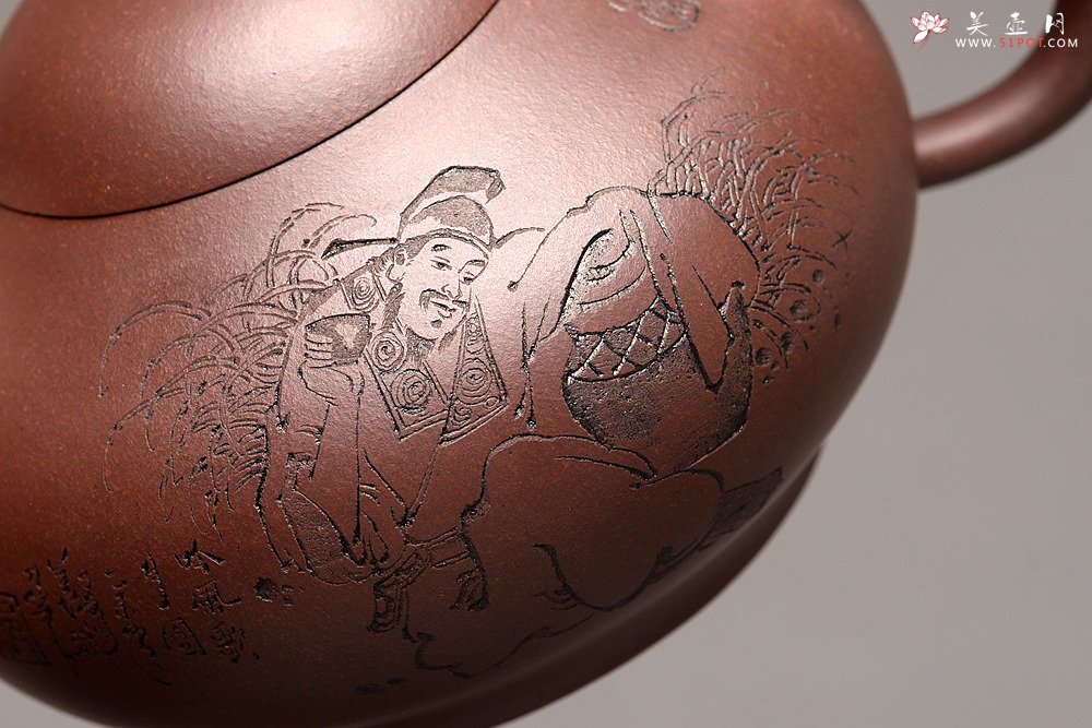 紫砂壶图片：谭华斌近作 道洪风格之珠韵 刀法精炼 美壶特惠 - 美壶网