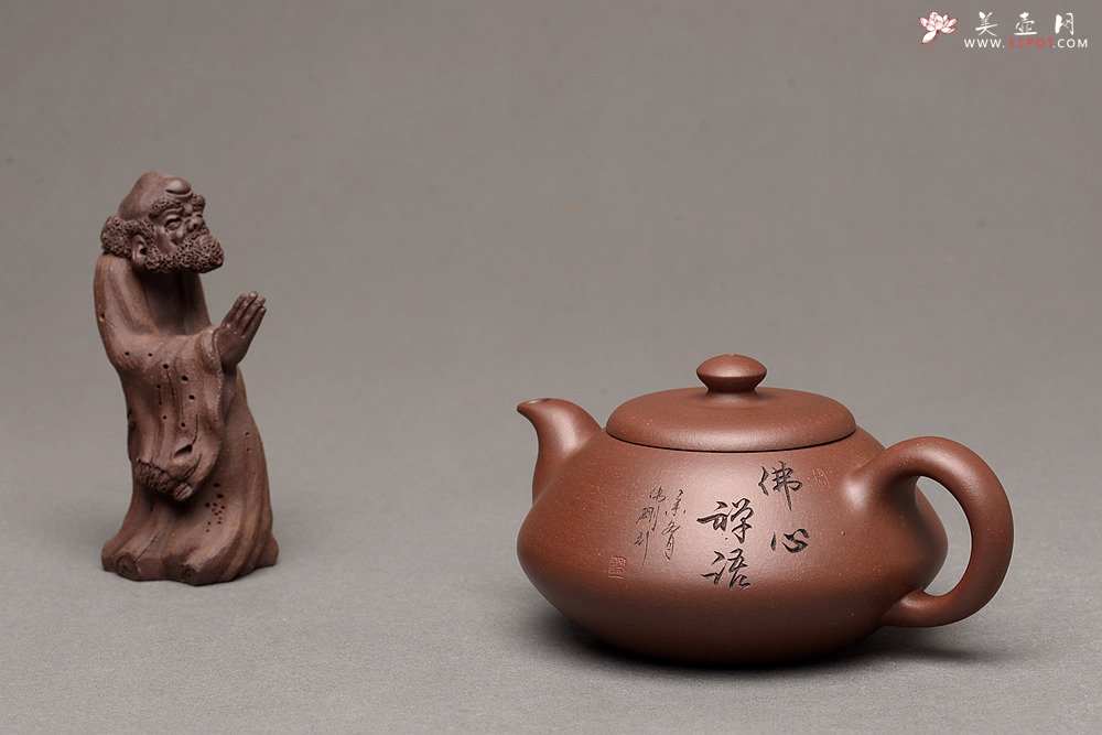 紫砂壶图片：钱伟刚新品 灵巧喜人 实用佳品 禅语 - 美壶网