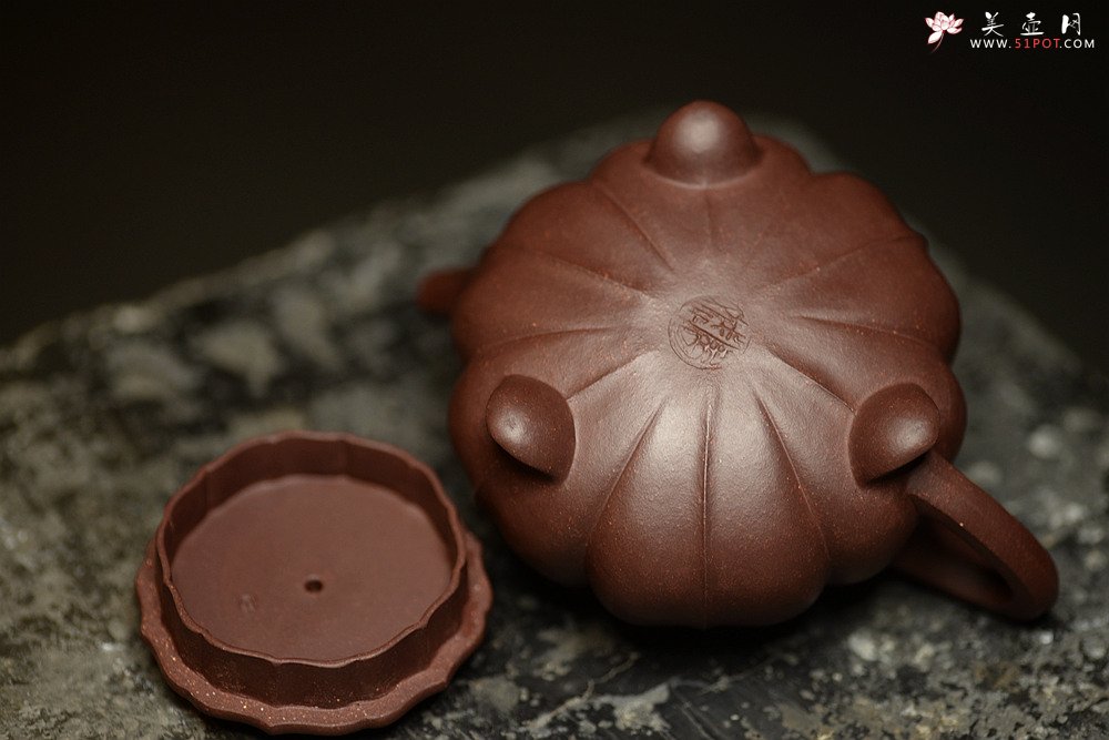 紫砂壶图片：周斌突破之作 全手工难度极大  肌肉男o(∩_∩)o  全手筋纹石瓢  - 美壶网